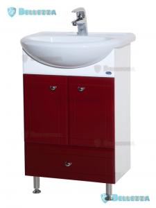 Тумба с раковиной  Bellezza Уют 55  с нижним ящиком белая