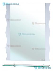 Мари волна 60 зеркало с полкой Bellezza белое
