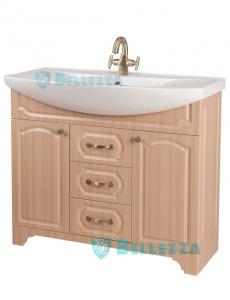 Тумба с раковиной Bellezza Камелия 95 белая