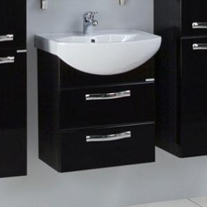 Тумба с раковиной Акватон Ария 50 М черный глянец 1A1400K0AA950