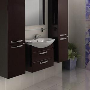 Тумба с раковиной Акватон Ария 65 М темно-коричневая 1A1233K0AA430