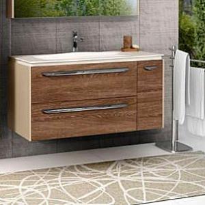 Тумба с раковиной Акватон Блент 100 дуб европейский и крем 1A1659K2BL010