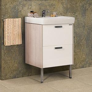 Тумба с раковиной Акватон Йорк 55 белый/ясень фабрик 1A1705K0YOAV0