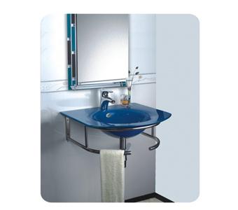 Стеклянная раковина Frap F120-21 60х56 черная