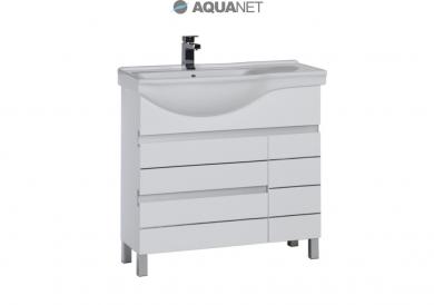 Тумба с раковиной Aquanet Доминика 90 L белый