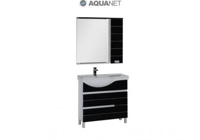 Комплект мебели Aquanet Доминика 90 L черный