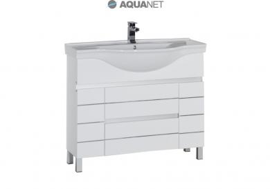Тумба с раковиной Aquanet Доминика 100 белая