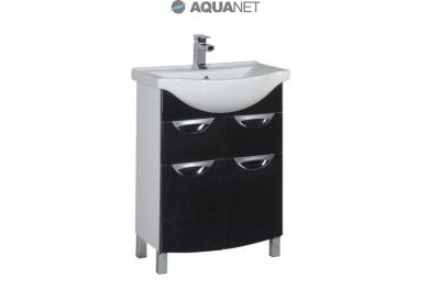 Тумба с раковиной Aquanet Асти 65 черная 