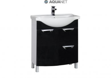 Тумба с раковиной Aquanet Асти 75 б\к черная