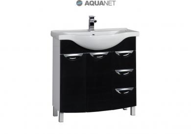 Тумба с раковиной Aquanet Асти 85 черная 