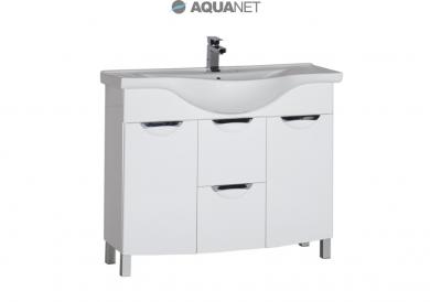 Тумба с раковиной Aquanet Асти 105 б/к белая