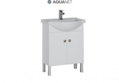 Тумба с раковиной Aquanet Стайл 65 белый 2 дверцы