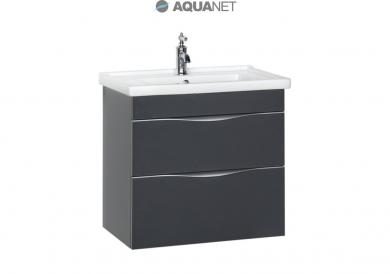 Тумба с раковиной Aquanet Эвора 70 серый антрацит