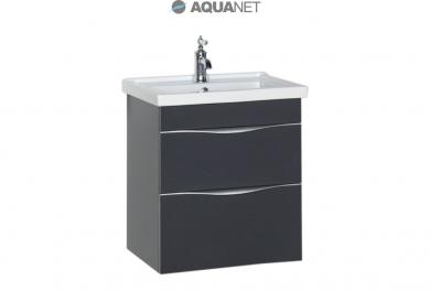 Тумба с раковиной Aquanet Эвора 60 серый антрацит
