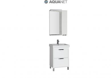 Комплект мебели Aquanet Гретта 60 белый (2 ящика)
