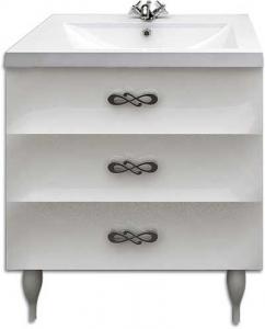 Тумба с раковиной 1 Марка Belle 75Н Spirale White